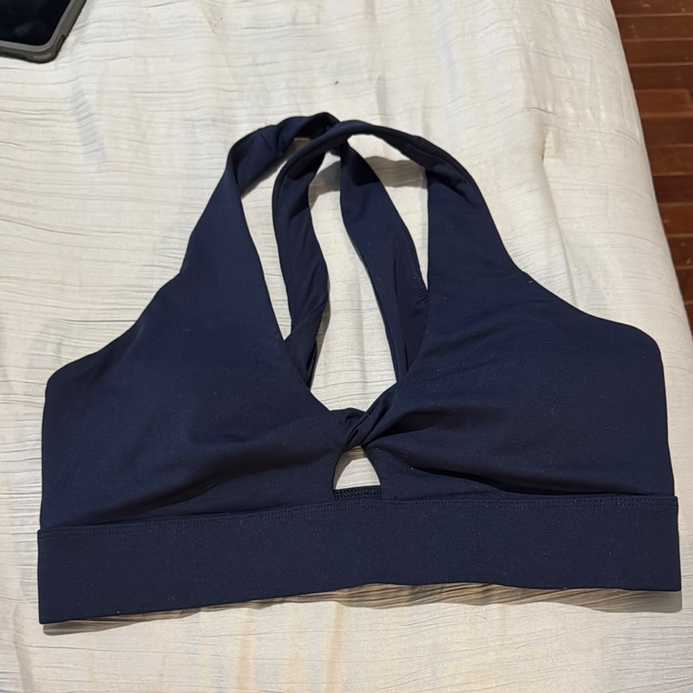 Navy Blue Women's Halter Bralette